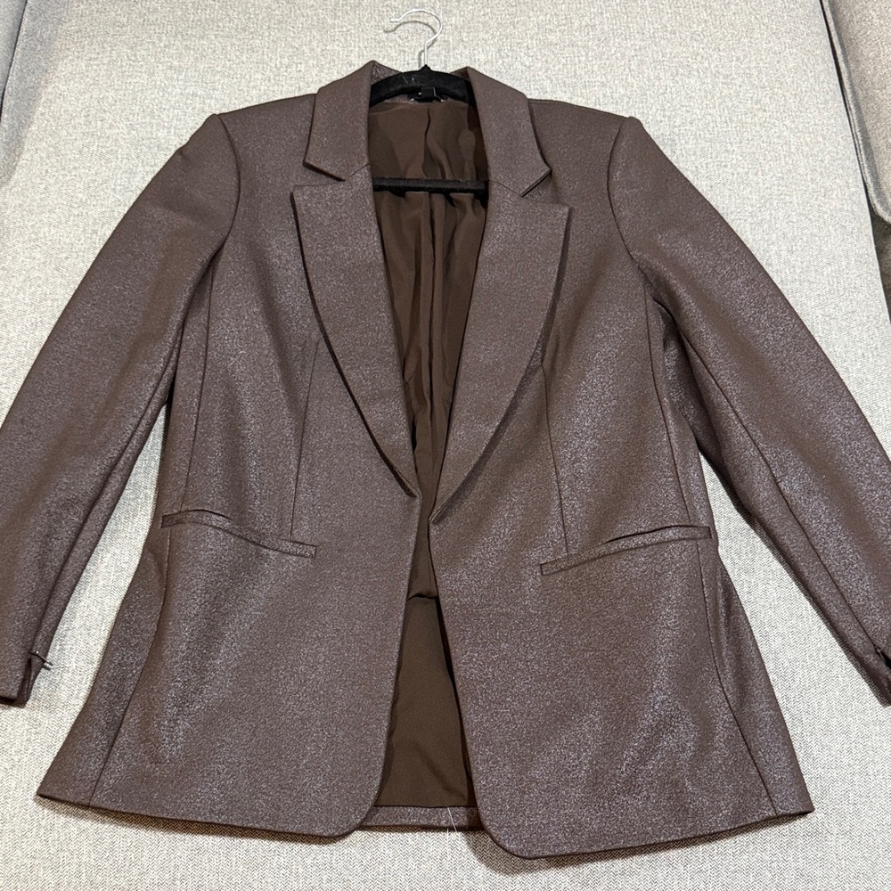 Express Women's Shimmery Brown Blazer Jacket